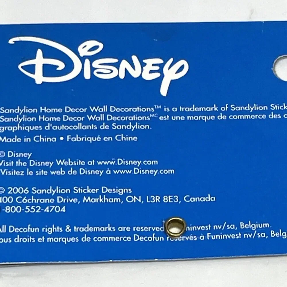 Sandylion Mickey Mouse Foam Wall Stickers Decorations Disney 2006 RARE‎